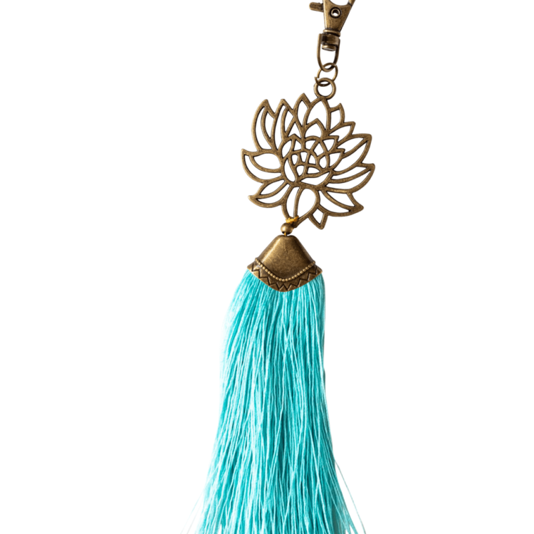 Lotus Keychain - Turquoise
